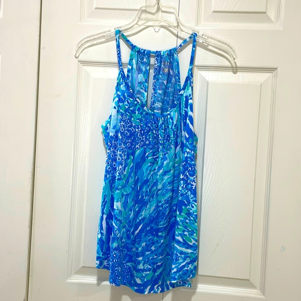 Lilly Pulitzer Blue and Green Tank Top